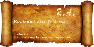 Rockenstein Andrea névjegykártya