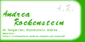 andrea rockenstein business card